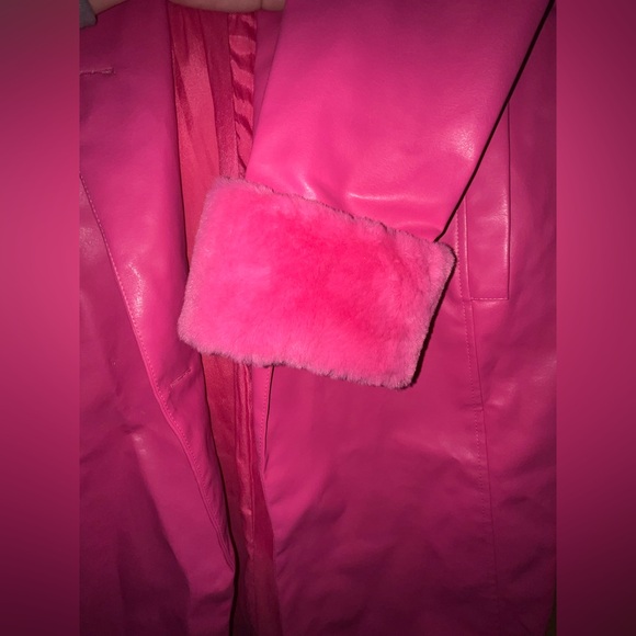 Fashion Nova Pink Leather Jacket - Picture 2 of 2